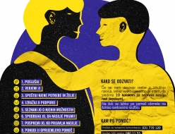 Plakat 10 korakov za odpravo nasilja nad ženskami