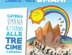 V Dolomitih (ali doma): Simbolni objem za svobodo, pravičnost, mir